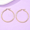 Ring 304 Stainless Steel Big Hoop Earrings X-EJEW-N0016-11G-F-5