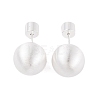 Round Ball Drawbench Brass Ear False Plugs for Women EJEW-G391-24C-S-2