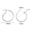 Brass Hoop Earrings KK-FH0001-26-2