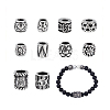10Pcs 10 Styles 304 Stainless Steel European Beads STAS-PH0006-73-6