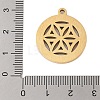 Preserved Fresh Flower 304 Stainless Steel Rhinestone Pendants STAS-S139-01G-06-3