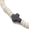 2Pcs Synthetic Hematite & Turquoise Beads Stretch Bracelets for Women Men BJEW-JB11291-4