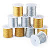 10 Rolls 10 Styles Round PET Metallic Thread MCOR-TA0001-04-3
