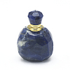 Natural Sodalite Openable Perfume Bottle Pendants G-E556-20C-2