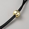 Detachable PU Leather Drawstring Pull String Purse Strap with Plastic Bead AJEW-WH0475-42A-2