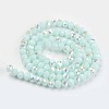 Electroplate Opaque Solid Color Glass Beads Strands EGLA-A034-P1mm-L09-2