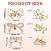 6Pcs 3 Styles Bowknot Alloy Rhinestone Shoe Decorations FIND-CP0002-22B-2
