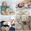 2Pcs 2 Style Single-face Printed Wooden Baby Photo Props DJEW-WH0600-007-4