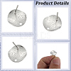 40Pcs Brass Stud Earrings Findings KK-SC0006-87P-5