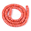Opaque Solid Color Glass Beads Strands GLAA-N026-3x6mm-05-2