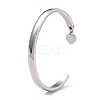 304 Stainless Steel Cuff Bangles STAS-C023-01-3