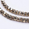 Electroplate Non-Magnetic Synthetic Hematite Beads Strands G-F562-S05-3