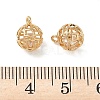 Brass Micro Pave Clear Cubic Zirconia Pendants KK-D261-01G-04-3