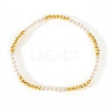 Bohemian Brass & Plastic Imitation Pearl Beaded Stretch Bracelets for Women WR8654-1