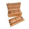Portable Multi-Function Wooden Artist Tool & Brush Storage Boxes AJEW-WH0119-68-2