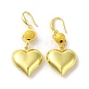 Rack Plating Brass Texture Round Dangle Earrings EJEW-C090-05G-1