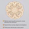 Olycraft Rubber Wood Carved Onlay Applique Craft AJEW-OC0001-52C-4