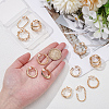 6Pairs 6 Styles Alloy Geometry Dangle Clip-on Earrings for Women EJEW-UN0002-81-4