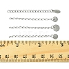 12Pcs 4 Styles 304 Stainless Steel Chain Extender FIND-FS0002-96B-5