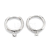 Rack Plating Brass Huggie Hoop Earrings Finding KK-D063-05P-1