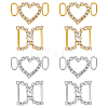 8Pcs 4 Style Brass Crystal Rhinestone Shoe Decoration FIND-HY0003-22-1