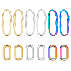 12Pcs 6 Style 304 Stainless Steel Linking Rings STAS-FH0001-95-1