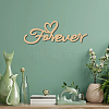 Word Family Laser Cut Unfinished Basswood Wall Decoration WOOD-WH0113-096-6