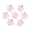 Transparent Spray Painted Frosted Glass Beads GLAA-NH0003-01C-1