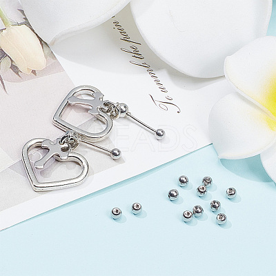 100Pcs 304 Stainless Steel Round Ear Nuts STAS-GO0001-04-1