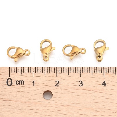 304 Stainless Steel Lobster Claw Clasps STAS-T040-PJ212-10-1