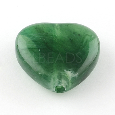 Heart Imitation Gemstone Acrylic Beads OACR-R018-05-1