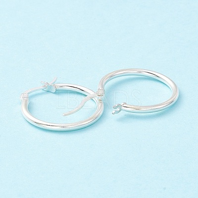 925 Sterling Silver Hoop Earrings STER-P047-13C-S-1