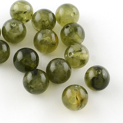 Round Imitation Gemstone Acrylic Beads X-OACR-R029-12mm-02-1