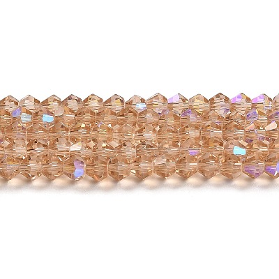Transparent Electroplate Glass Beads Strands EGLA-A039-T2mm-L12-1
