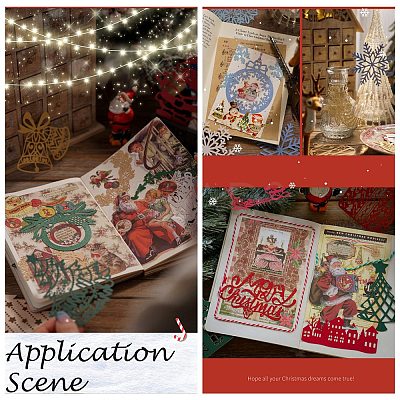 10 Pcs Christmas Theme Scrapbook Paper Set DIY-Z032-03B-1
