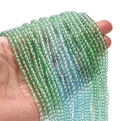 Transparent Painted Glass Beads Strands LS-DGLA-A034-T3mm-A16-1