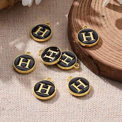 Golden Plated Alloy Charms X-ENAM-S118-02H-1