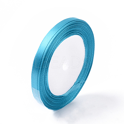 1/4 inch(6mm) Deep Sky Blue Satin Ribbon X-RC6mmY047-1