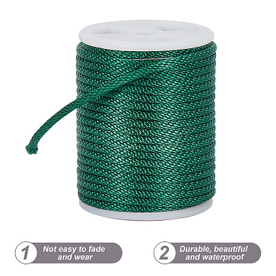 10 Rolls 10 Colors Polyester Braided Cords OCOR-GO0001-02-1