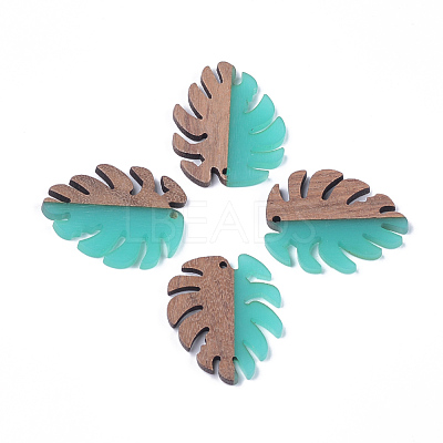Resin & Walnut Wood Pendants RESI-S358-57B-1