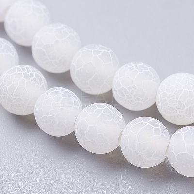 Natural Crackle Agate Beads Strands G-G055-6mm-5-1