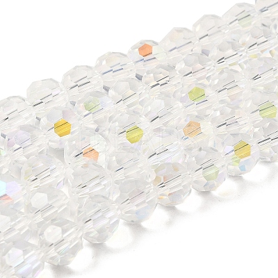 Electroplate Transparent Glass Beads Strands EGLA-A035-T10mm-L19-1