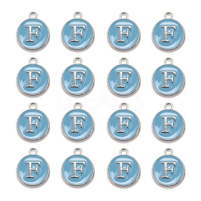 Platinum Plated Alloy Enamel Charms LS-X-ENAM-S118-04F-P-1