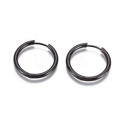 304 Stainless Steel Huggie Hoop Earrings EJEW-G272-01-20mm-B-1
