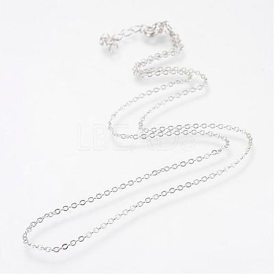 Iron Cable Chains Necklace Making MAK-R016-45cm-P-1