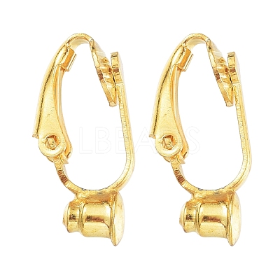 Brass Clip-on Earring Converters Findings KK-Q115-G-NF-1