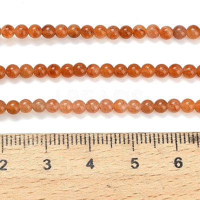 Natural Red Aventurine Beads Strands G-Z116-A24-3mm-1