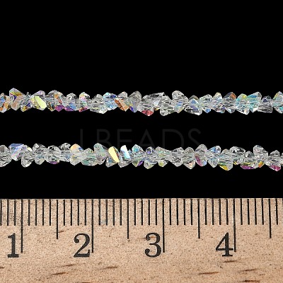 Electroplate Transparent Glass Beads Strands X-EGLA-P061-04C-AB22-1