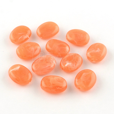 Oval Imitation Gemstone Acrylic Beads X-OACR-R047-16-1