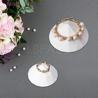 2Pcs 2 Styles Gesso Diamond Shape Jewelry Display Holder DJEW-OC0001-37-1